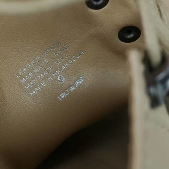 Gianni Bini Tan Nubuck Leather Lace Up Peep Toe Ankle Booties Size 8 Women's - Picture 6 of 7